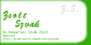 zsolt szvak business card